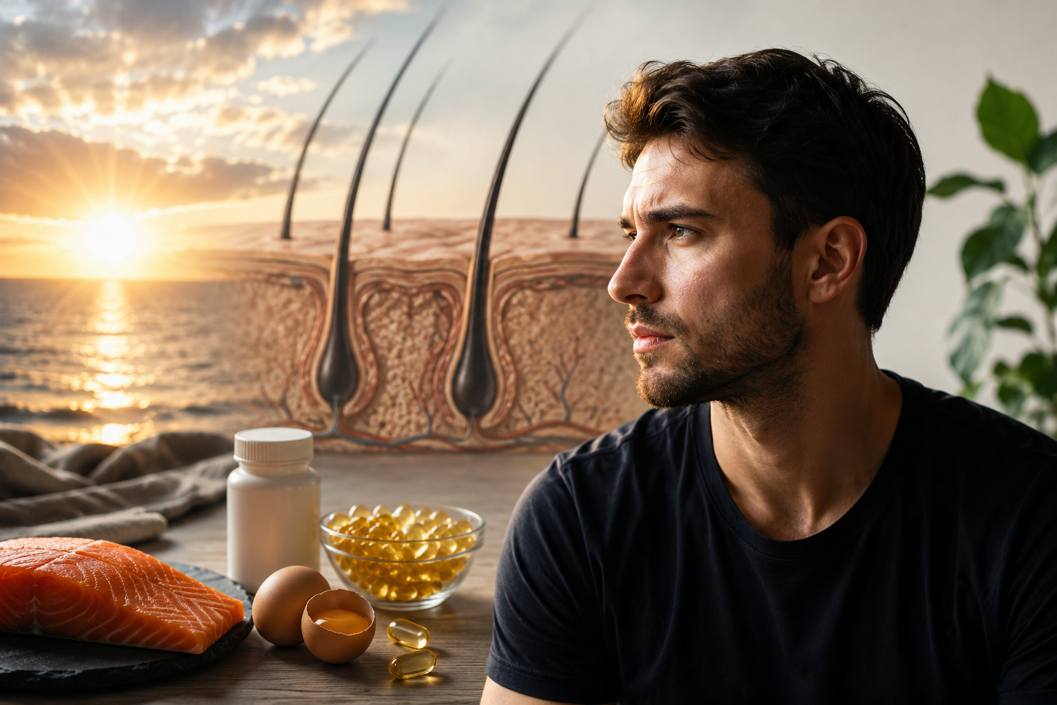 Vitamine D en haaruitval: wat je moet weten