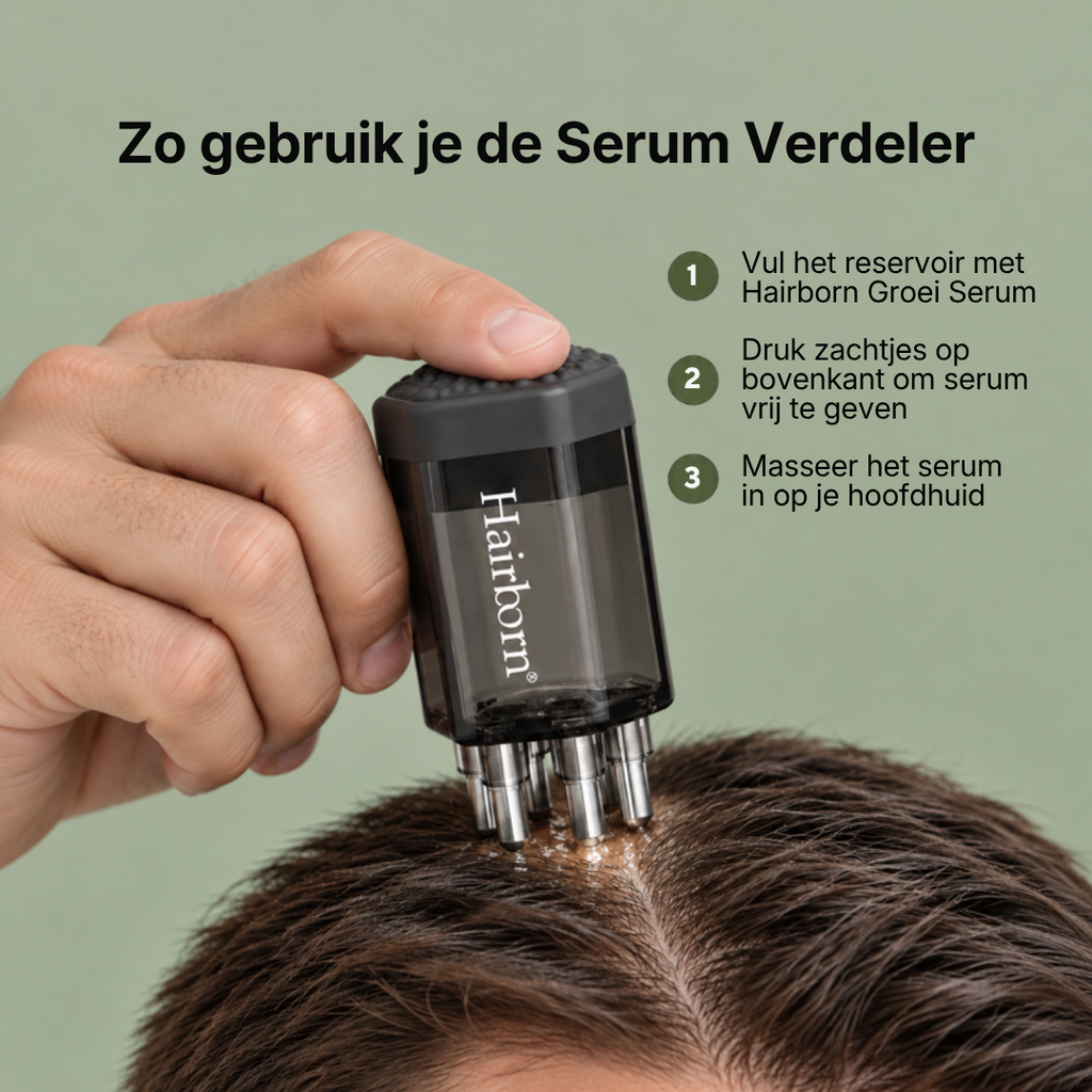 Zo gebruik je de Hairborn Serum Verdeler in 3 stappen