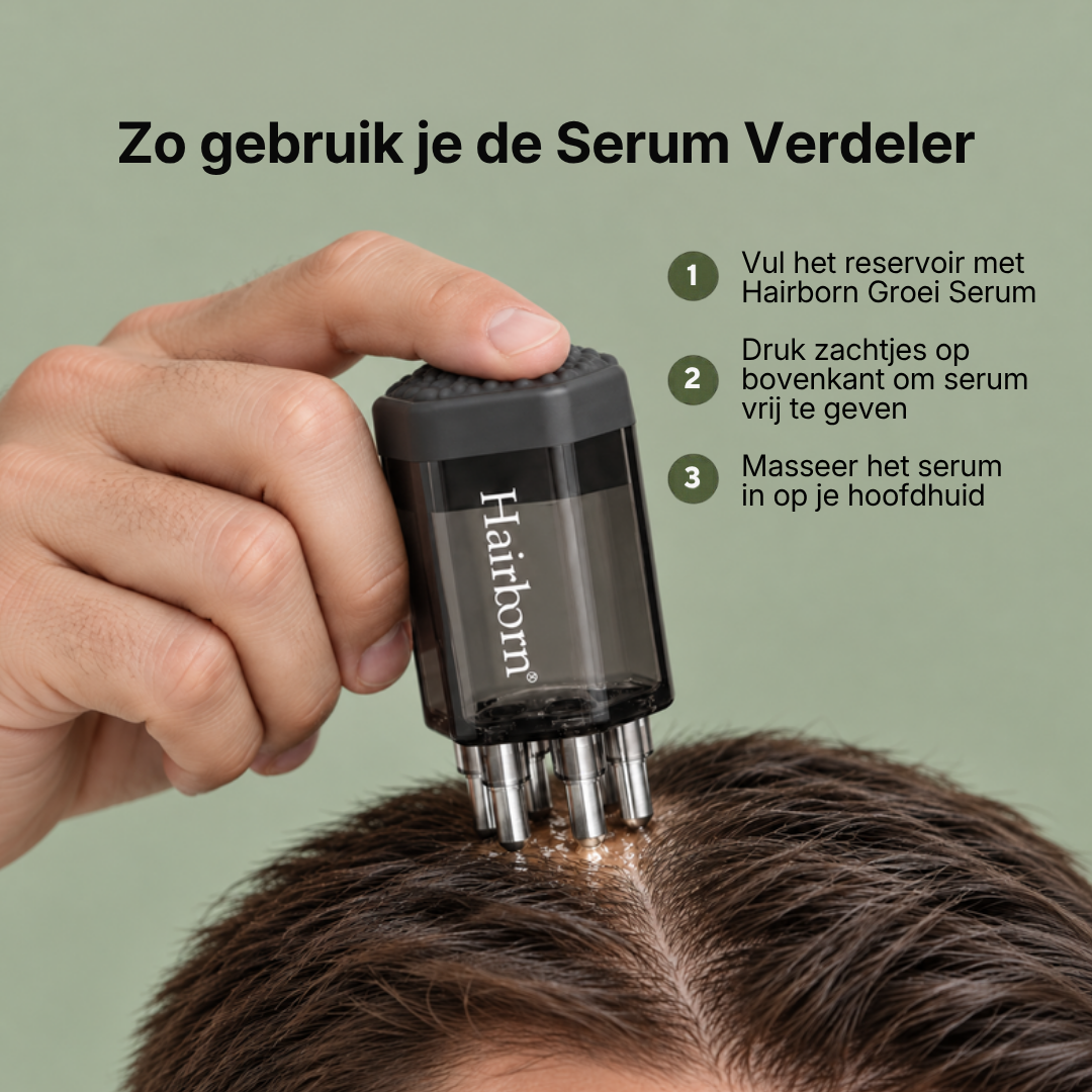 Zo gebruik je de Hairborn Serum Verdeler in 3 stappen