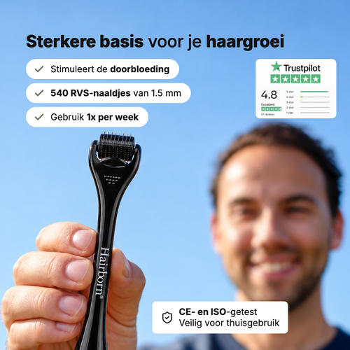 Jelmer met de Hairborn Derma Roller